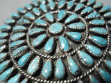 Authentic Vintage Native American Navajo Victor Moses Begay Turquoise Sterling Silver Pin Old-Nativo Arts