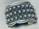 137 Grams Heavy Sturdy Native American Navajo Platero Sterling Silver Bracelet Cuff-Nativo Arts