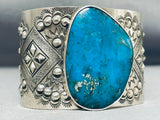Jake Francosa San Felipe Pilot Mountain Turquoise Sterling Silver Bracelet-Nativo Arts