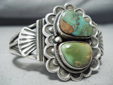 Fabulous Native American Navajo Damele Royston Turquoise Sterling Silver Bracelet-Nativo Arts