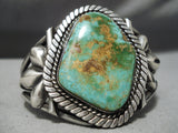 One Of Best Vintage Native American Navajo Royston Turquoise Sterling Silver Flank Bracelet Old-Nativo Arts