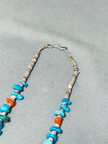 Striking Vintage Native American Navajo Turquoise Sterling Silver Necklace-Nativo Arts