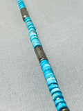 Native American Superb Vintage Santo Domingo Old Kingman Turquoise Sterling Silver Necklace-Nativo Arts