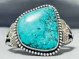 Incomparable Vintage Native American Navajo Green Spiderweb Turquoise Sterling Silver Bracelet-Nativo Arts
