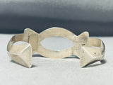 Important Master Caster Vintage Native American Navajo Signed Sterling Silver Heavy Bracelet-Nativo Arts