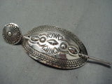 Blackgoat Navajo Sterling Silver Hair-pin Barrette Native American-Nativo Arts