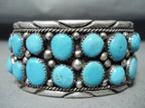 Fabulous Vintage Native American Navajo Turquoise Sterling Silver Bracelet-Nativo Arts