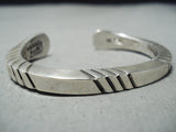 Authentic Orville Tsinnie Vintage Native American Navajo Sterling Silver Bracelet-Nativo Arts