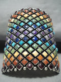 One Of The Best Native American Navajo Rainbow Turquoise Sterling Silver Bracelet-Nativo Arts