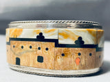 Native American Important Pueblo Vintage Navajo Agate Sterling Silver Bracelet-Nativo Arts
