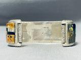 One Of Best Ever Vintage Native American Zuni Agate Turquoise Pueblo Sterling Silver Bracelet-Nativo Arts