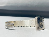 One Of Best Vintage Native American Navajo Dave Tune Turquoise Inlay Sterling Silver Bracelet-Nativo Arts