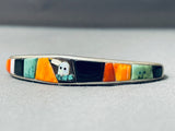 Ghost Inlay Extremely Rare Vintage Native American Navajo Turquoise Sterling Silver Bracelet-Nativo Arts