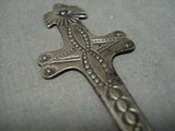 Important Peshlakai Vintage Native American Navajo Eagle Sterling Silver Letter Opener-Nativo Arts