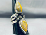 Towering Native American Astounding Honeybee Jasper Sterling Silver Ring-Nativo Arts