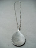 Exquisite Vintage Native American Navajo Morenci Turquoise Sterling Silver Necklace-Nativo Arts