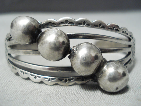 Early Huge Ball Vintage Native American Navajo Sterling Silver