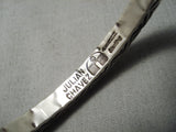 Important Zuni Native American Sterling Silver Hand Tooled Bracelet-Nativo Arts