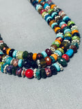 Gorgeous Native American Navajo Turquoise Coral Spiny Lapis Sterling Silver 3 Strand Necklace-Nativo Arts