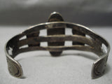 Very Rare Early 1900's Vintage Native American Navajo Hachita Turquoise Sterling Silver Bracelet-Nativo Arts