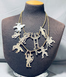 The Most Detailed Vintage Southwestern Sterling Silver Necklace Old-Nativo Arts
