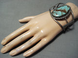 Huge Vintage Native American Navajo #8 Turquoise Sterling Silver Bracelet Old-Nativo Arts