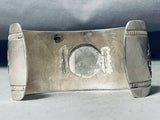 Incredible Vintage Native American Navajo Morenci Turquoise Sterling Silver Large Bracelet-Nativo Arts