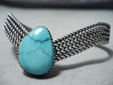 Exquisite Vintage Native American Navajo Turquoise Sterling Silver Bracelet-Nativo Arts