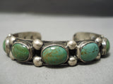 Museum Vintage Native American Navajo Royston Turquoise Raincloud Sterling Silver Bracelet-Nativo Arts