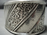 Exceptional Vintage Navajo Sterling Silver Native American Heavy Bracelet-Nativo Arts