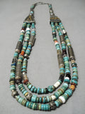 Best Vintage Native American Navajo Thomas Singer Royston Turquoise Sterling Silver Necklace-Nativo Arts