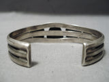 Superlative Vintage Native American Navajo Carico Lake Turquoise Sterling Silver Bracelet Cuff-Nativo Arts