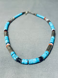 Authentic Thomas Singer Vintage Native American Navajo Turquoise Sterling Silver Necklace-Nativo Arts