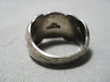 Incredible Vintage Native American Navajo Cerrillos Turquoise Sterling Silver Ring-Nativo Arts