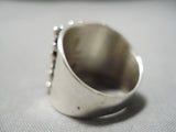 Astonishing Santo Domingo Lapis Sterling Silver Ring Native American-Nativo Arts