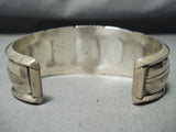 Superior Vintage Native American Navajo Blue Gem Turquoise Sterling Silver Bracelet Old-Nativo Arts