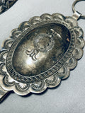 Vince Platero Vintage Native American Navajo Hand Tooled Sterling Silver Concho Belt-Nativo Arts