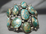 One Biggest Best Vintage Native American Navajo Royston Turquoise Sterling Silver Bracelet Old-Nativo Arts