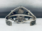 One Of The Best Vintage Native American Zuni Turquoise Knifewing Sterling Silver Bracelet-Nativo Arts