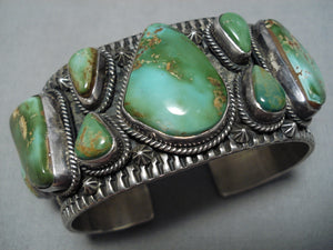 Best Vintage Native American Navajo Darrell Cadman Turquoise Sterling Silver Bracelet-Nativo Arts