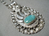 Fascinating Vintage Native American Navajo Royston Turquoise Sterling Silver Necklace-Nativo Arts