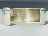 Astonishing Native American Navajo Sterling Silver Bracelet Signed-Nativo Arts