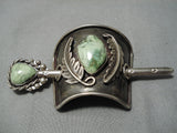One Of Best Vintage Native American Navajo Orvil Jack Sterling Silver Hair Clip Barrette-Nativo Arts