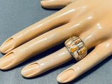 Excellent Native American Navajo Spiny Oyster Sterling Silver Ring-Nativo Arts