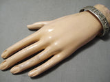 Wonderful Vintage Navajo Story Sterling Silver Native American Bracelet-Nativo Arts