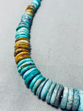 Graduating Disc Native American Navajo Turquoise Sterling Silver Necklace-Nativo Arts