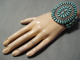 Important Vintage Native American Navajo Larry Moses Begay Turquoise Sterling Silver Bracelet-Nativo Arts