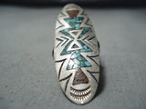 Expressive Vintage Navajo Turquoise Sterling Silver Ring Native American Old-Nativo Arts