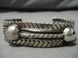 Thick And Heavy!! Coiled Native American Navajo Sterling Silver Bracelet Cuff Old-Nativo Arts