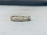 Important Vintage Native American Navajo Ray Tracey Sterling Silver Ring-Nativo Arts